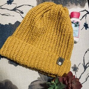 Homemade crochet beanie